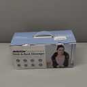 AMZPONY Cordless Neck Massager for Pain Relief Deep Tissue, Rechargeable Shiatsu Neck and Back Massager with Heat Kneading Shoulder Massage for Body Muscle Pain Relief, Gifts for Mom Dad Friends (Black)