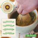 AROU - Matcha Eco Zen 7Pcs Matcha Set Whisk and Bowl, Small Whisk with Holder, Tea Cloth, Sifter, Bamboo Scoop  Spill Free Ceremonial Grade Japanese Tea Set with Handbook  Ideal for Beginners