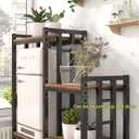 YCHF 6-Tier Kitchen Bakers Rack, Utility Storage Shelf, Mini Fridge & Microwave Oven Stand Table, Coffee Bar, Adjustable Shelves Freestadning for Kitchen Home Office, 40.55" W x 15.75" D x 53.14" H