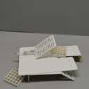 WEAVERBIRD Turtle Basking Platform, Turtle Tank Platform Aquarium Animal Sink Wharf, Double Decker Reptile Habitat, Climbing Shelf Turtle Tank Dock Floating Decor, Floating Turtle Dock, White