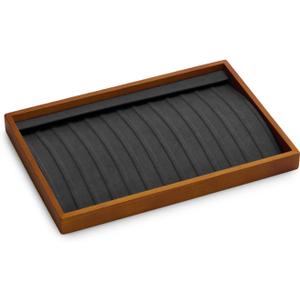 Oirlv Wood 13 Grids Necklace/Bracelet/Pendant Display Tray Jewelry Drawer Organizer Stackable Jewelry Trays(Grey)