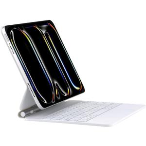 Magic Keyboard Case for iPad Pro 13-inch (M4, 2024), Keyboard Case for iPad Pro 13 with Multi-Touch Trackpad, Auto-Connect Design, Backlit Keys (White)