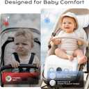 Stroller Cooling Pad with Fan for Baby, 10000mA Rechargeable Battery Baby Car Seat Cooling System for Backseat, Max 10H Ventilation 3 Speeds Cooling Mat Liner for Toddler Boys Summer Essentials