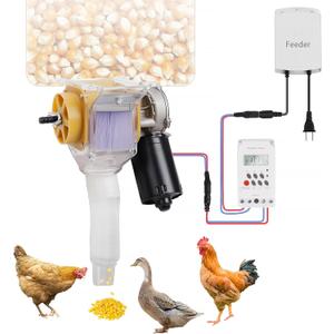 Automatic Chicken Feeder16 Groups Timed FeederAutomatic Poultry Feeder for Chickens, Ducks, Geese, Pigeons, Dogs, Fish, Cat