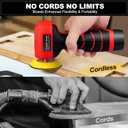 16.8V Cordless Electric Sander with 36PCS Sandpapers, 3500 RPM, 3.0Ah Battery, Lightweight & Compact Design for Wood, Metal, Paint Removal, and DIY Projects