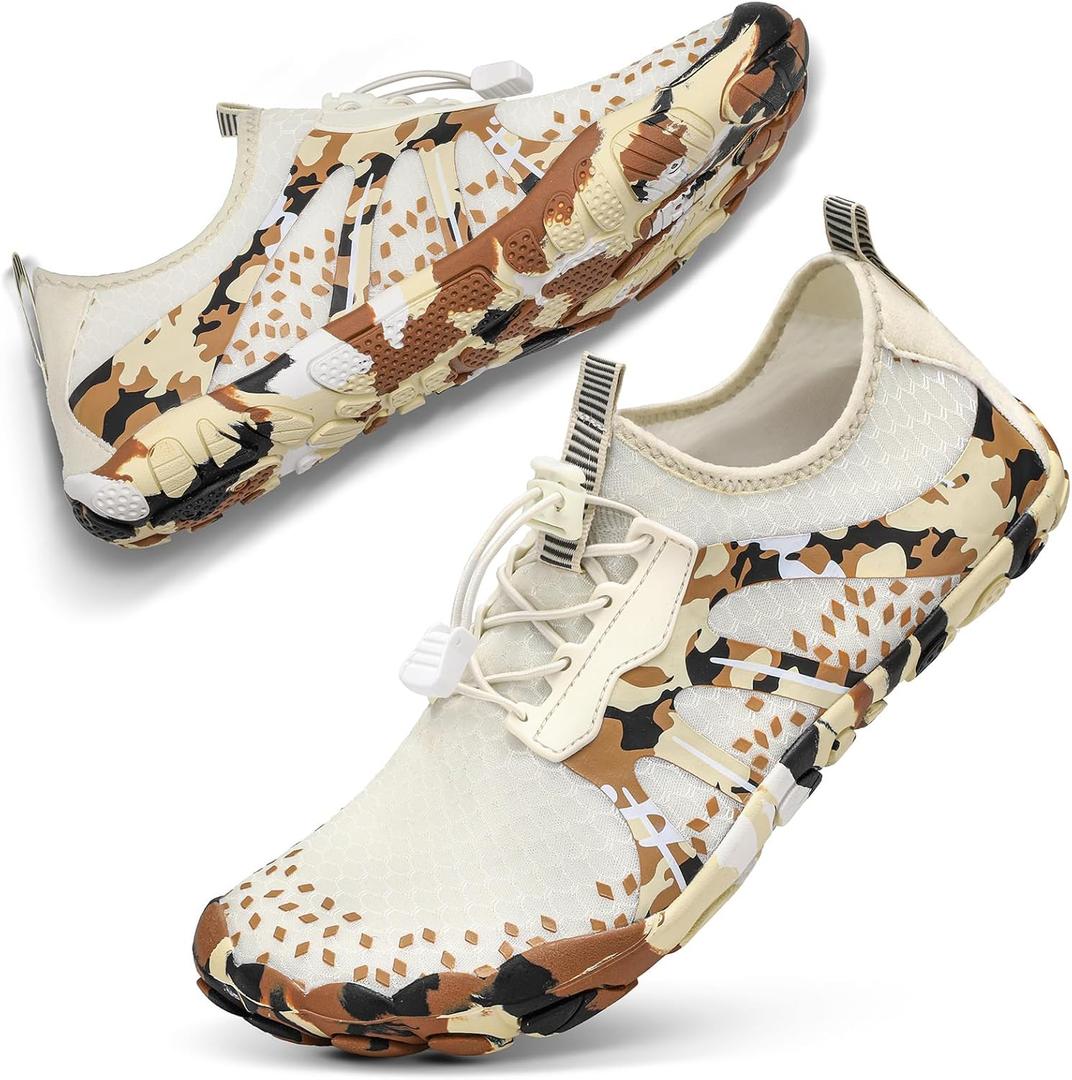 ATHMILE Hiking Barefoot Water Shoes for Women Men Beach Swim Aqua Pool River Quick Dry Athletic Wide Toe Outdoor Sport Kayaking Boating Rock Climbing Yoga Lake (11.5 Women/10 Men)