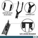 Ihomepark Bike Hoist for Garage Ceiling Storage, Heavy Duty Bicycle Lift Mountain Bicycle Hanging Rack with 3 Pulley and 45 ft Adjustable Rope | 100 lb Capacity