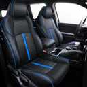 Leather Seat Covers Custom Fit for Tacoma Gen 4th (2024-2026) Double Cab | Custom Fit for SR, SR5, TRD PreRunner, TRD Sport, TRD Off-Road, Limited, Trailhunter - Fully Covered - Fit Like a Glove