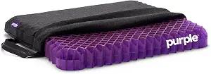 Purple Royal Seat Cushion, Portable 2 Inch Gel Seat Cushion, GelFlex Grid
Handles for Car, Office Chair, Stadium - Pressure-Reducing for Hard Seats, Temperature-Neutral, No-Slip - Made in USA