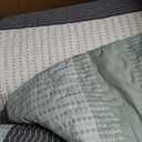 Andency Oversized King Quilt Set Sage Green, 128x120 Stripe Bedspread Coverlet Super King Size, 3 Pieces Lightweight Mint Patchwork Quilted Bed Cover Decor for All Season (1 Quilt, 2 Pillowcases)