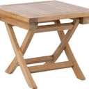 Teak Wood Folding 20-Inch Outdoor Coffee Table - Perfect for Camping & Outdoor Entertaining - Ideal for Backyard, Front Porch, Balcony (Square)