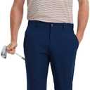 Rouen Men's Polo Shirts Short Sleeve Dry Fit Performance Wicking Moisture Causal Striped Collared Golf Shirts for Men (M)