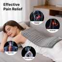 Heating Pad for Back, Neck, and Shoulder Pain Relief, Electric Heat Pad with 6 Heat Levels, Moist Heat Option, Auto Shut-Off, Birthday Christmas Gifts for Women Men Mom Dad Grandma, Gifts for her (12.1 x 24.1 Inch, Gray)