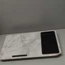 LAPGEAR Home Office Lap Desk with Device Ledge, Mouse Pad, and Phone Holder - White Marble - Fits Up To 15.6 Inch Laptops - Style No. 91501