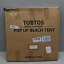 TOBTOS UPF 50+ Pop Up Beach Tent, Easy Set Up Beach Umbrella, Sun Shelter for 2-3 People UV Protection Portable Sunshade, Baby Canopy Cabana, Lightweight with Carry Bag, One Size