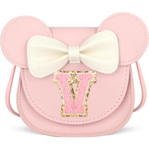 ONECOCOA Toddler Purse Gifts for Girls, Little Girl Purse Kids Wallet Crossbody Bag Toys Birthday Gift for 2 3 4 5 6-8 Year Old Girl (V, Pink)