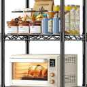 GRANNY SAYS 5-Tier Narrow Storage Shelves for Small Spaces – 15.8" W Metal Shelving Unit, Adjustable Wire Shelf, Freestanding Storage Rack for Bathroom, Laundry, Kitchen Pantry, Garage, Black, 15.8"W x 53"H x 11.8"D