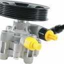 21-5345 Power Steering Pump with Pulley, For Pontiac Vibe 1.8L L4 2003-2008, For Toyota Corolla 1.8L L4 2003-2008, For Matrix 1.8L L4 DOHC 2003-2008, Replace# 96-5345, 990-0639