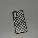 Tnarru Compatible with Samsung Galaxy S21 FE Case Checkered Pattern Military-Grade Drop Protection Non-Slip Sides Anti-Scratch Shockproof Slim Case for Samsung Galaxy S21 FE (Black White Plaid)