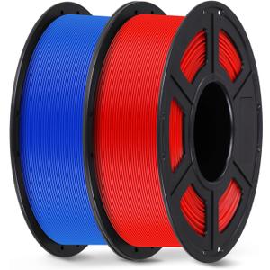 ANYCUBIC PLA Filament 1.75mm Bundle, 3D Printing PLA Filament 1.75mm Dimensional Accuracy +/- 0.02mm, 1KG Spool (2.2 lbs), 2KG Blue + Red