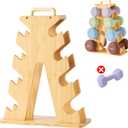 Wooden Dumbbell Rack for Home Gym Storage  Space-Saving A-Frame Stand for Organizing 815lb Weights, Protects Dumbbells from Scratches, Compact & Stylish Workout Storage (Rack Only)