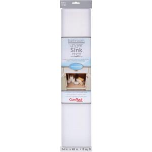 Con-Tact Waterproof Protective Liner for Under Kitchen Sink, Bathroom, Laundry Room Non-Adhesive Undersink and Vanity Mat, 24" x 48", Clear, 14.5"W x 68.6"L