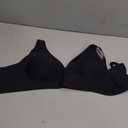 OEAK Womens Deep V Bras Wireless Comfortable Bra Supportive No Underwire Bras Tshirt Push Up Bralettes Plunge Seamless Bra (Medium, Black)