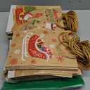 Fulmoon 60 Pcs Christmas Paper Gift Bags Bulk with Tissue Paper 8.3 x 6 x 3.1 Inch Small Holiday Party Favor Goodie Bags with Handle Assorted Christmas Design for Holiday Presents Wrapping (Rustic)