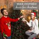 3 x Rein-Beers Christmas Ornament, Funny Wooden Ornament, Cowokers White Elephant Gift, for Men Friends, Funny Beer New Year Ideas 2024