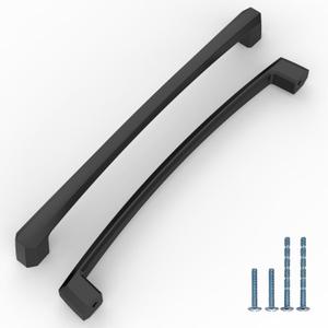 10 Pack 6 Inch(152mm) Kitchen Cabinet Handles Matte Black Cabinet Pulls Kitchen Cabinet Hardware Drawer Pulls for Dresser Cupboard Wardrobe
