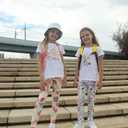 LUOUSE Girls' Leggings Full Length Comfy Pants Trousers 4-13 Years (8-9 Years, 11 Black and Rose)