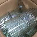 12 PCS Plastic Ribbed Glasses 11oz Green Detachable Goblet Unbreakable Vintage Ripple Water Goblets Cocktail Drinking Cups for Parties Weddings Poolside Outdoors