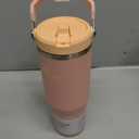 STANLEY IceFlow 2.0 Flip Straw Tumbler with Handle 30 oz | Twist On Lid and Flip Up Straw | Leak Resistant Water Bottle | Insulated Stainless Steel | BPA-Free | Peach Rose