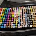 262 Colors Alcohol Markers for Artist Drawing - Dual Tip Art Markers for Adult Coloring Painting Supplies (262 Black Shell)