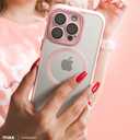 miak for iPhone 15 Plus Case, Strong Magnetic Compatible with MagSafe, Camera Lens Full Cover Case, Pink