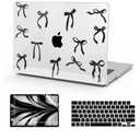 B BELK Compatible with MacBook Air 13 inch Case M5 2026 2025 2024-2022 M4 M3 M2 A3449 A3240 A3113 A2681, Plastic Hard Shell+Keyboard Cover+Screen Protector for MacBook Air 13.6 inch Case, Black Bow