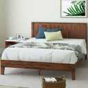 Zinus Vivek Deluxe Wood Platform Bed Frame with Headboard, Wood Slat Support, No Box Spring Needed, Easy Assembly, King