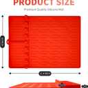 2 x Silicone Grill Mat Compatible with Blackstone, Silicone Griddle Tools Mat with Drip Pad, Spatula Pad Griddle Accessories for Outdoor BBQ or Kitchen Countertop (Orange)