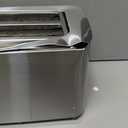 Mueller UltraToast Full Stainless Steel Toaster 4 Slice, Long Extra-Wide Slots for Bagels and Waffles, 6 Browning Levels, LED Display, Cancel/Defrost/Reheat Functions & Removable Tray, Kitchen Gadgets