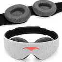Manta Sleep Mask - 100% Light Blocking, Adjustable Sleeping Mask with Detachable Eye Cups, Ultra Comfortable for Women & Men, Zero Pressure on Lashes, Perfect for Travel/Shift Work (Gray)