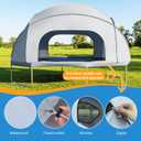 14FT Trampoline Tent Cover with Poles, Waterproof 210D Oxford Dome Trampoline Tent, Outdoor Trampoline Shelter with Windows & Zipper Door, Includes Storage Bag Trampoline Not Included
