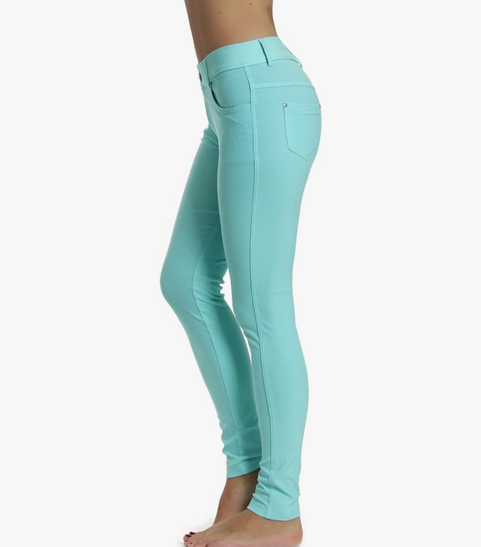 Prolific Health Women's Jean Look Jeggings Tights Slimming Many Colors Spandex Leggings Pants Capri M