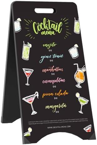 A-Frame Chalkboard Sign Large 15" x 30" Sandwich Chalkboard Double Sided Sidewalk Signs Outdoor Foldable Blackboard Menu Display for Weddings, Restaurant, Business