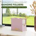 XINGIA Hanging File Folders Letter Size with Tabs, 12 Pack Assorted 1/2/3/4 Inch Thick Expandable Colored File Cabinet File Folders, Durable Document Organizer for Home & Office Filing Cabinet Storage