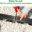 JERIA 2 Inch Tall 100 FT Garden Edging Kit with 120pcs Spikes, Plastic Edging for Landscaping