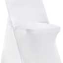 VEVOR 30 PCS White Folding Chair Covers - Ideal for Weddings, Parties, Dining, and Banquets - Universal, Washable Slipcovers for Folding Chairs - Elegant Event Dcor