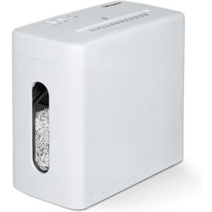 Low Noise 40dB Paper Shredder for Home, 10-Sheet Cross Cut, CD/Credit Card Shredder, 2.6 Gallons Wastebasket, P-4 High Security, White