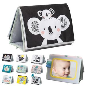 Taf Toys Tummy Time Toys High Contrast Baby Book. Fun, Interactive Crinkle Books for Babies with Mirror & Soft Koala Teether - Baby Tummy Time Book