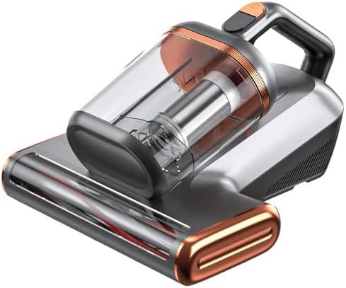 WFFOIFL Mattress Vacuum Cleaner with 400W/15Kpa Suction Powerful Double-Cup, 99.9% Filtration Bed Vacuum Cleaner with UV & Ultrasonic, Handheld Vacuums for Sofa/Bed/Fabric Surface