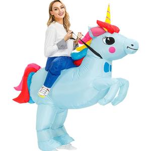 Inflatable Unicorn Costume Adult, Inflatable Costumes Women, Blow up Ride on Unicorn Costume for Women/Girls